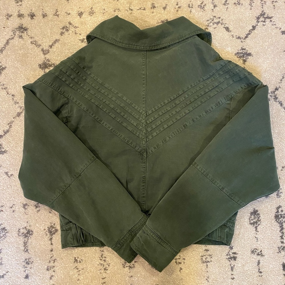 Avec Les Filles | Washed Cotton Envelope Jacket Khaki/Green - Picture 5 of 6